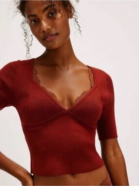 Intimately by Free People Teagan Short Sleeve Top
